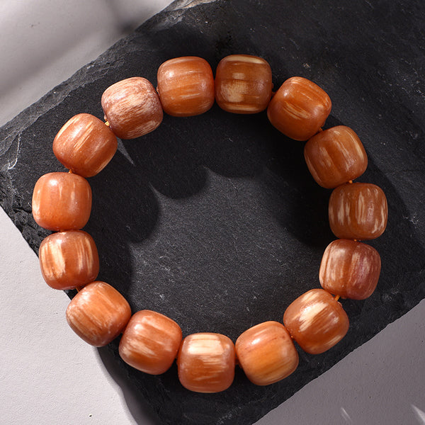Amber Wood Beads