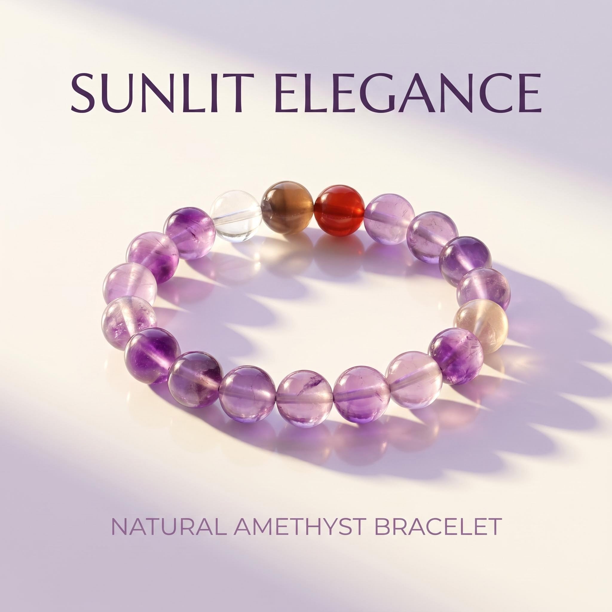 Sunlit Elegance · Natural Amethyst Bracelet