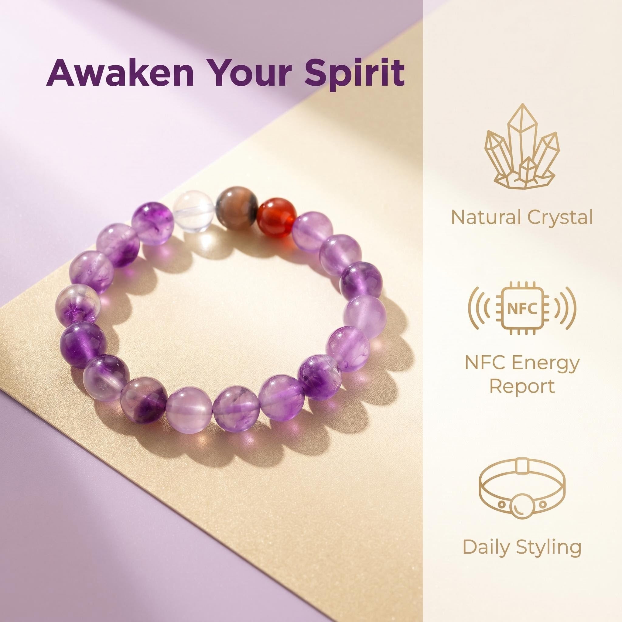 Sunlit Elegance · Natural Amethyst Bracelet