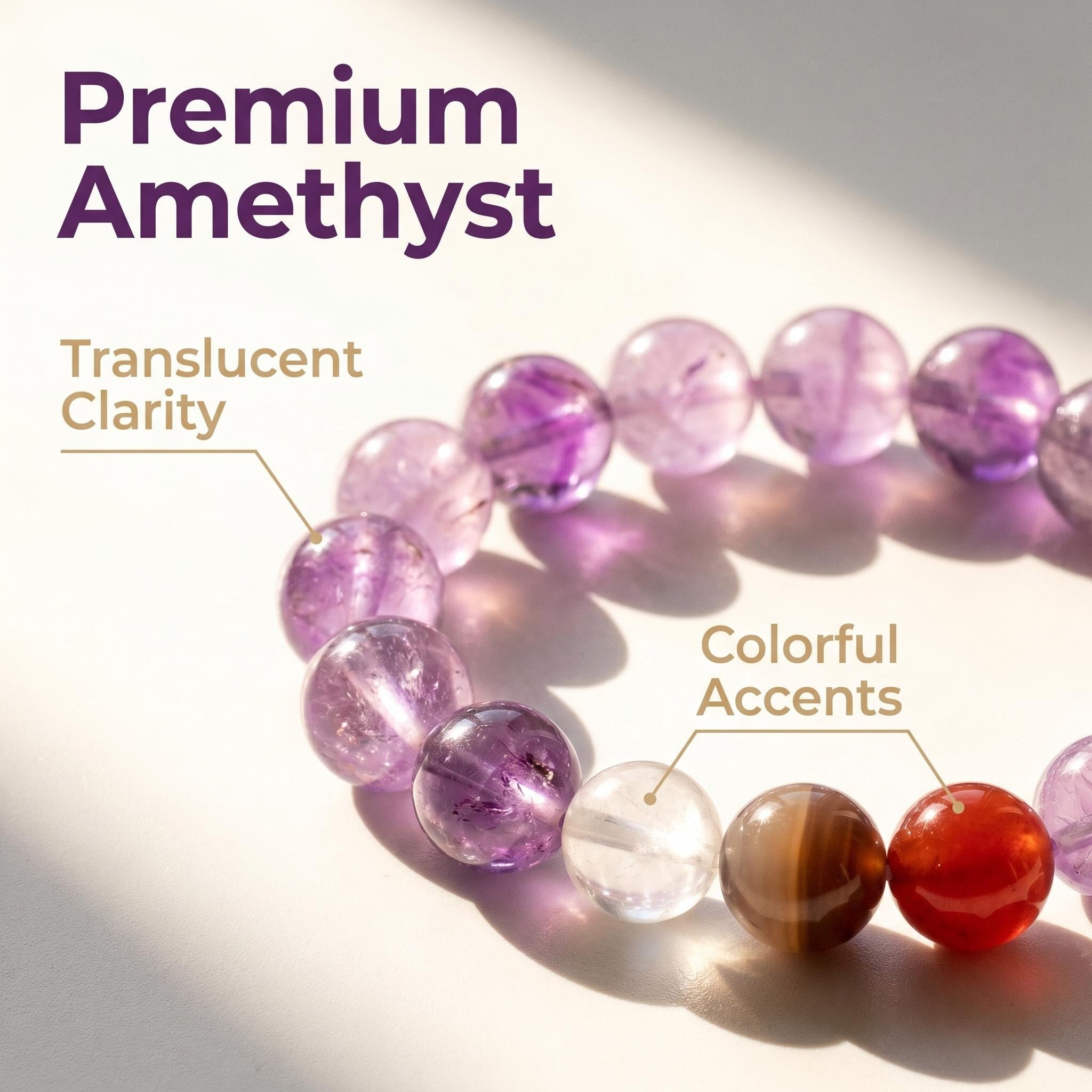 Sunlit Elegance · Natural Amethyst Bracelet