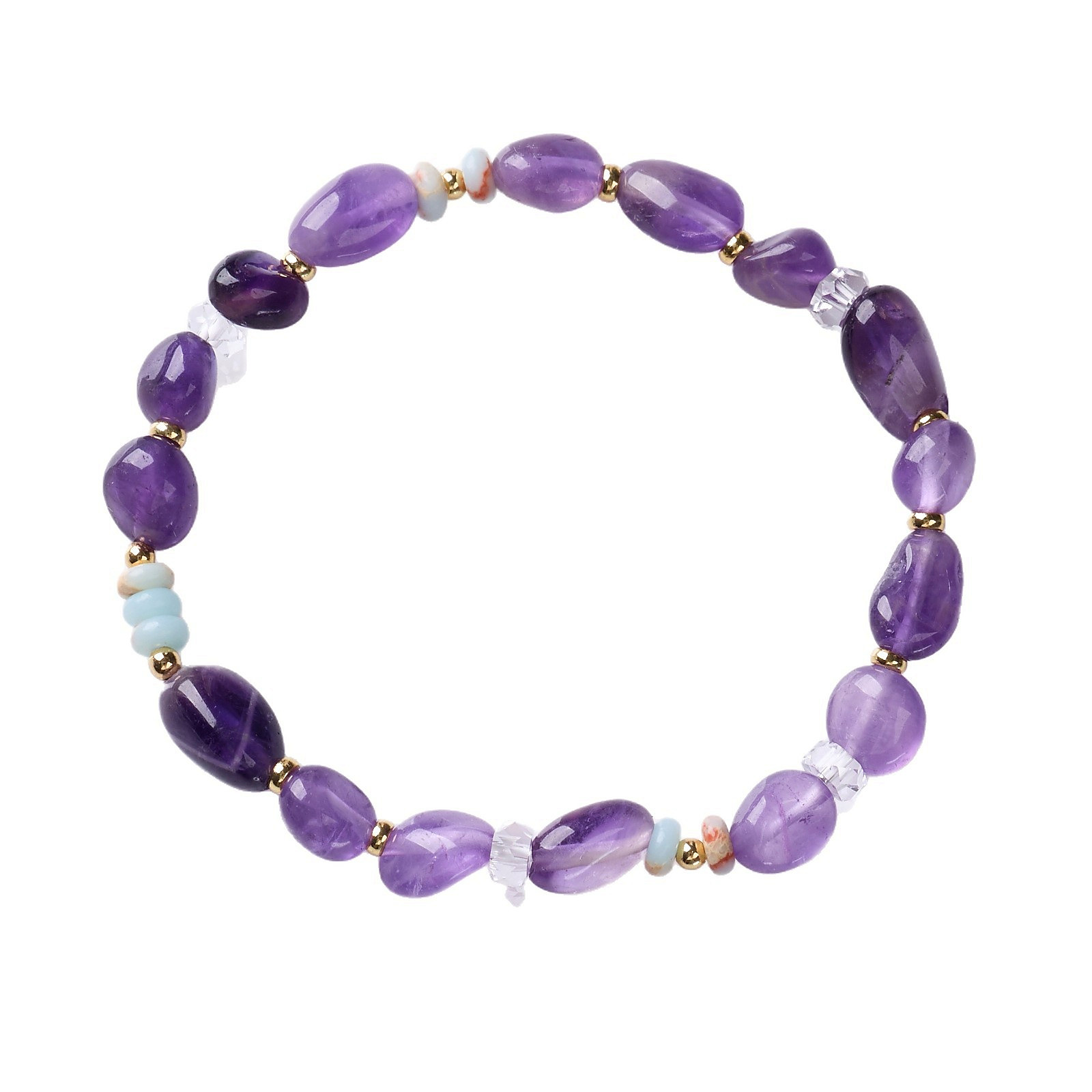 Irregular Amethyst & Shoushan Bracelet